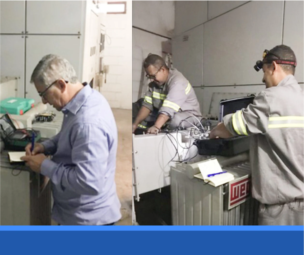 Técnicos Fluxus Energy em serviço